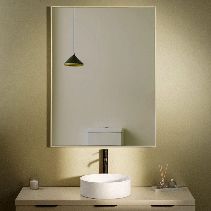 Miroir Rectangulaire 60X80 Doré Brossé, Châtelet