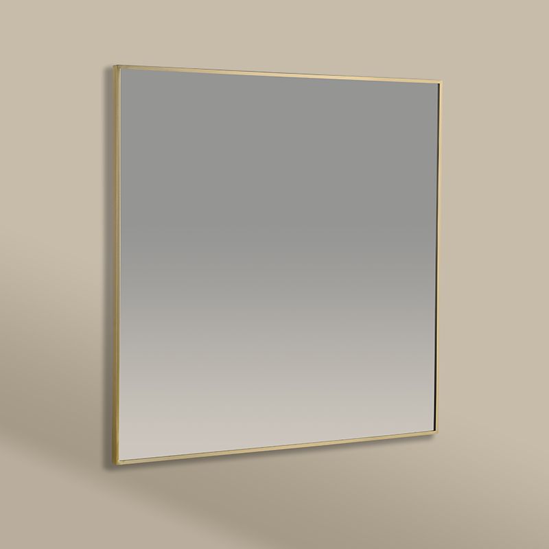 Miroir Carré 80X80 Dore Mat, Châtelet