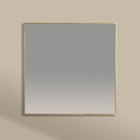 Chatelet Miroir Carre 80X80 Dore Mat