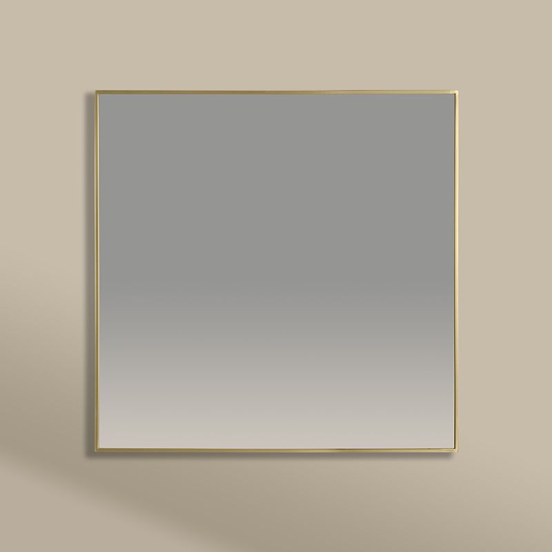 Miroir Carré 80X80 Dore Mat, Châtelet