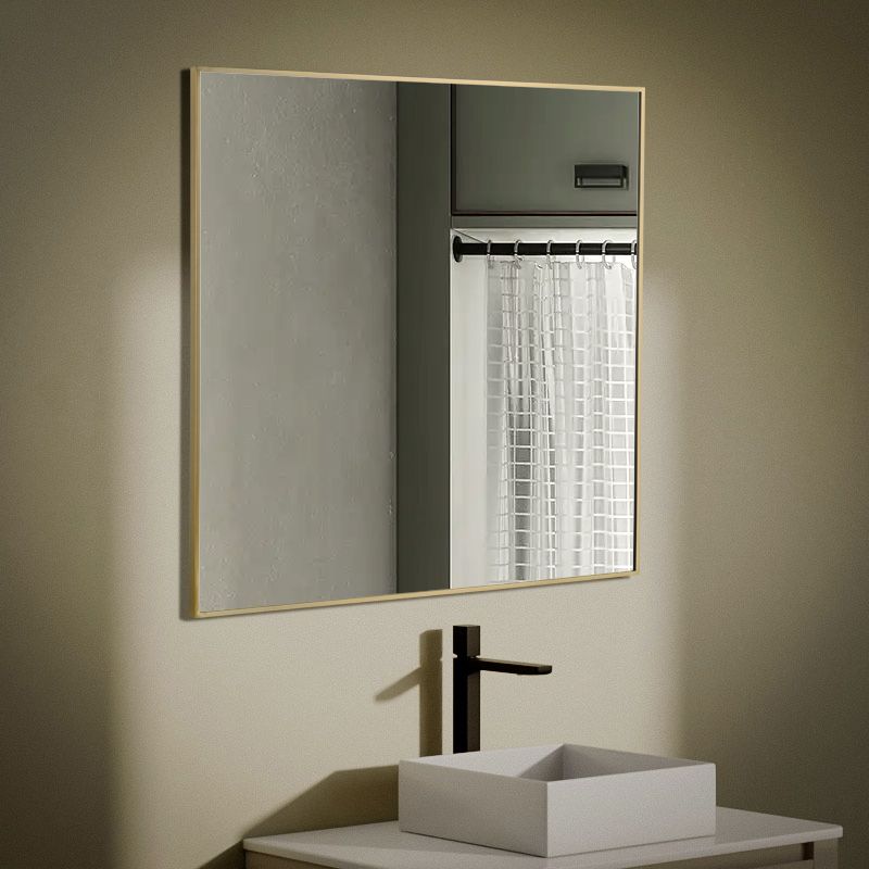 Miroir Carré 80X80 Dore Mat, Châtelet