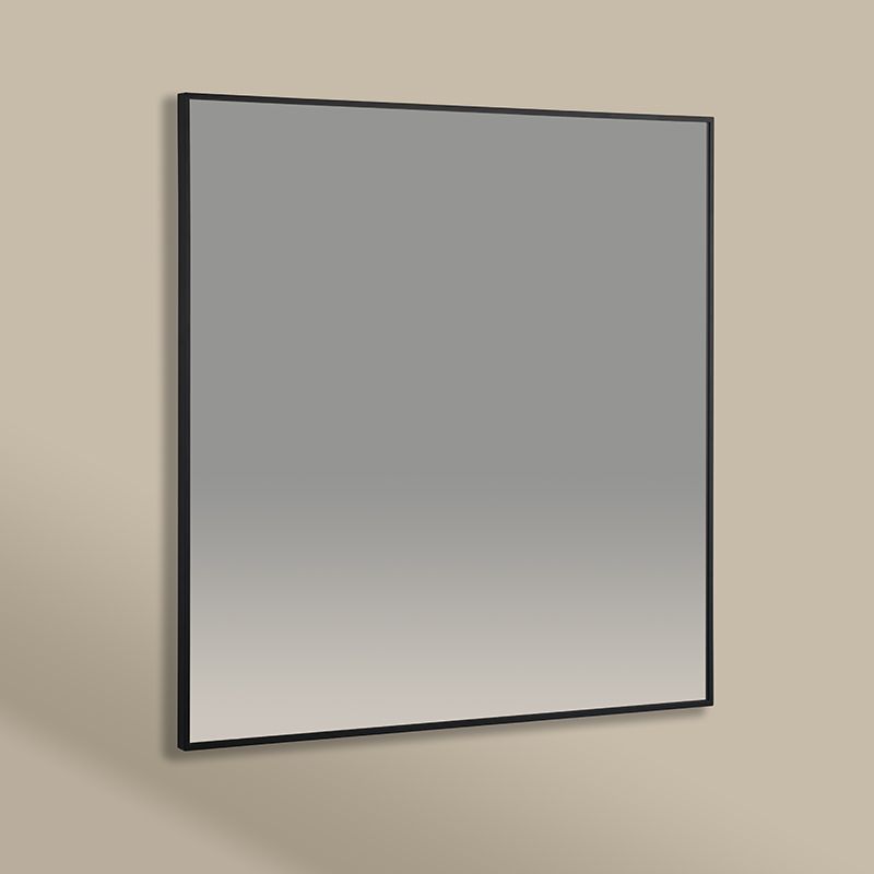 Miroir Carré 80X80 Noir Mat, Châtelet 