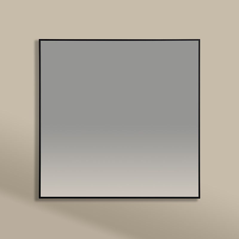 Miroir Carré 80X80 Noir Mat, Châtelet 
