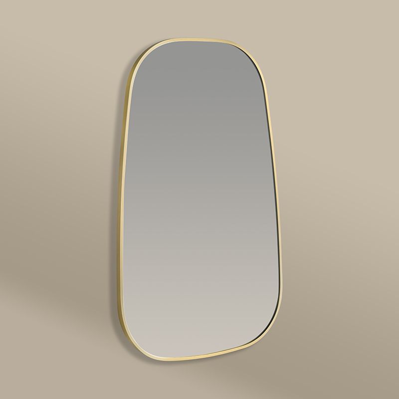 Miroir Organique 50X80 Dore Mat, Elipse 