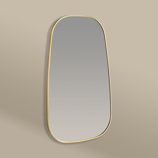 Elipse Miroir Rectangulaire 60X80 Dore Mat