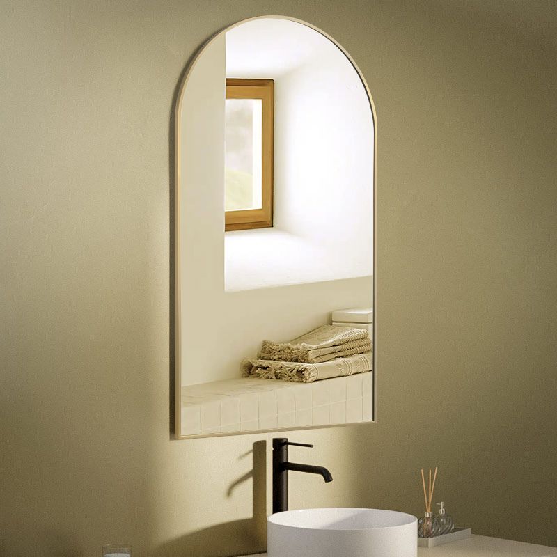 Miroir Demi Lune 55X100 Dore Mat, Châtelet