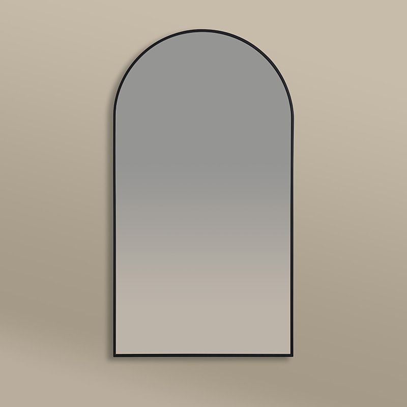 Miroir Demi-Lune 55X100 Noir Mat Châtelet 