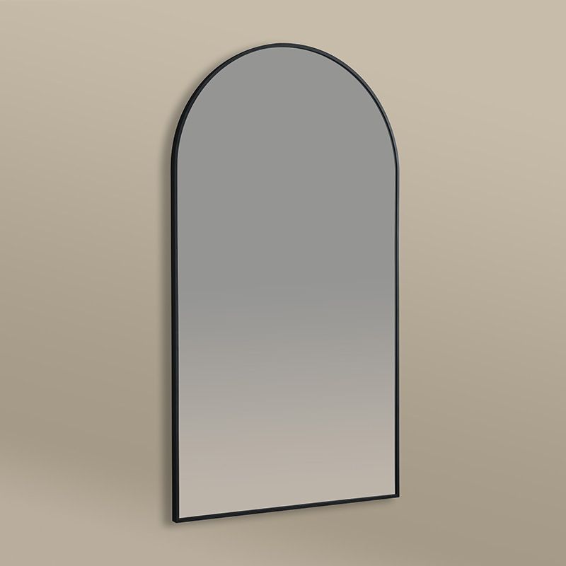 Miroir Demi-Lune 55X100 Noir Mat Châtelet 