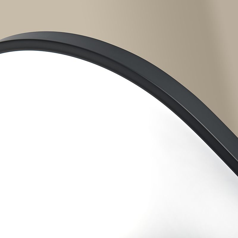 Miroir Organique 50X80cm avec Led et Anti-Buée Noir Mat, Elipse 