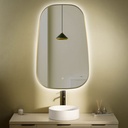 Elipse Miroir Rect.50X80 Led+Anti-Buee Dore Mat