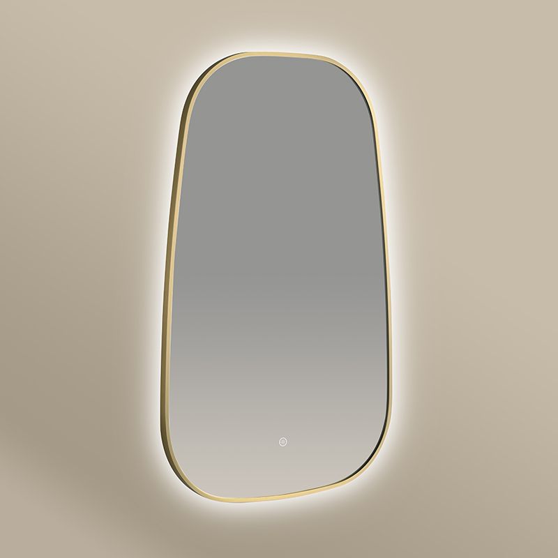 Elipse Miroir Rect.50X80 Led+Anti-Buee Dore Mat