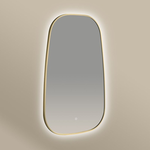 Elipse Miroir Rect.50X80 Led+Anti-Buee Dore Mat