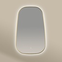 Elipse Miroir Rect.50X80 Led+Anti-Buee Dore Mat