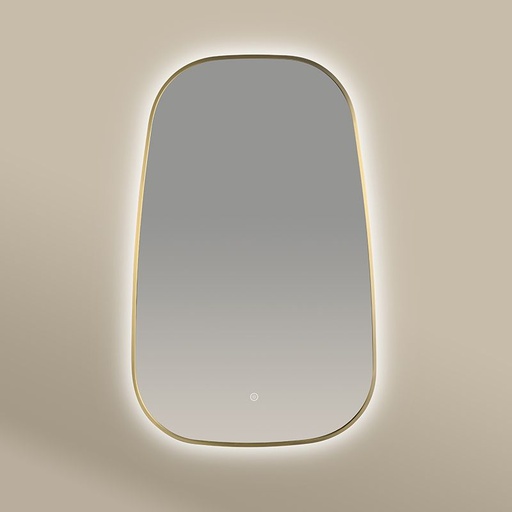 Elipse Miroir Rect.50X80 Led+Anti-Buee Dore Mat