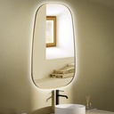 Elipse Miroir Rect.50X80 Led+Anti-Buee Dore Mat