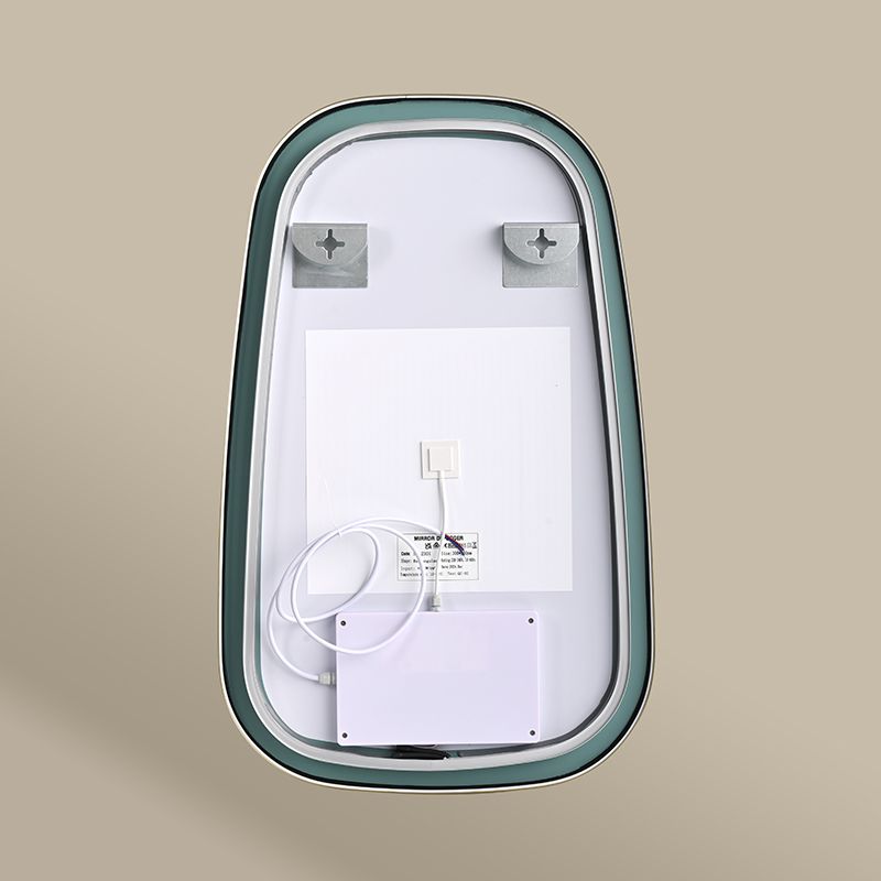 Miroir Organique 50X80cm avec Led et Anti-Buée, Elipse, 2 couleurs 