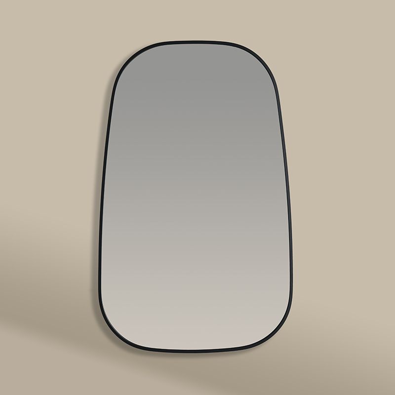 Miroir organique 50X80 Noir Mat, Elipse 