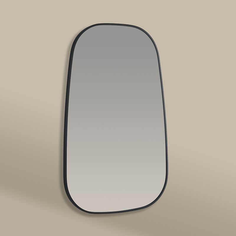 Miroir organique 50X80 Noir Mat, Elipse 