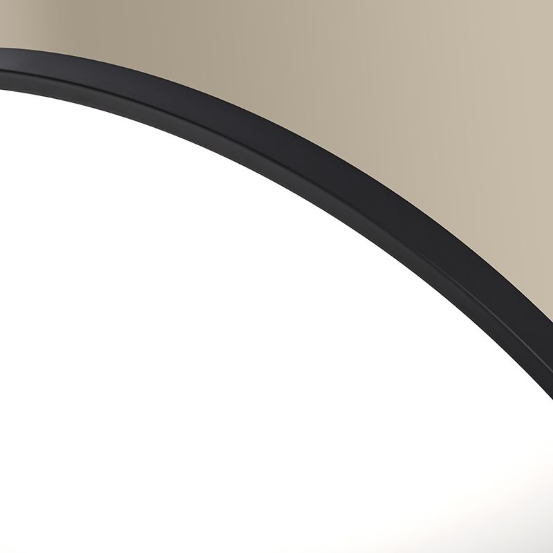 Miroir demi Lune 55X100 avec Led et Antibuée Noir Mat, Chatelet 