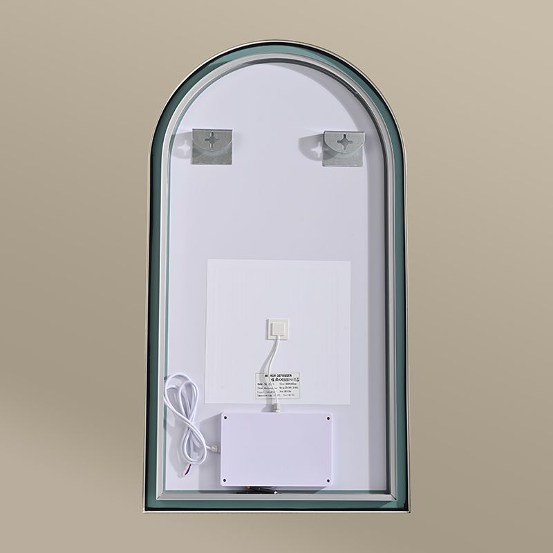 Miroir demi Lune 55X100 avec Led et Antibuée, Chatelet, 2 couleurs 