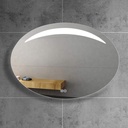 Miroir lumineux LED demi-lune, 100x70 cm, Luna100