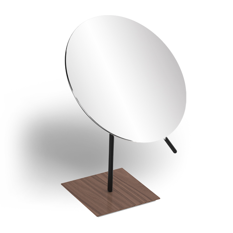 Miroir cosmétique de table, finition noir mat, Infinity Elements