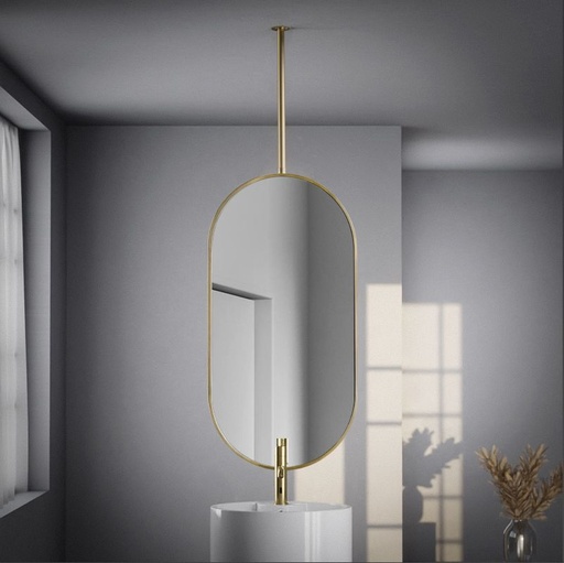 Miroir suspendu 50X100  Dore Mat  Chatelet 2
