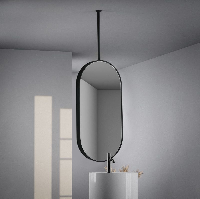 Miroir suspendu 50X100 Noir Mat Châtelet 2