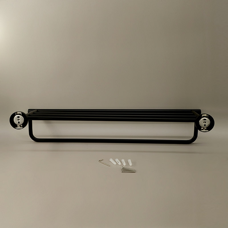 Rack porte-serviettes, noir brossé, Châtelet
