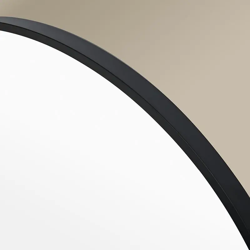 Miroir Rond 60cm rétroéclairage Led et Anti-Buée Noir Mat, Chatelet