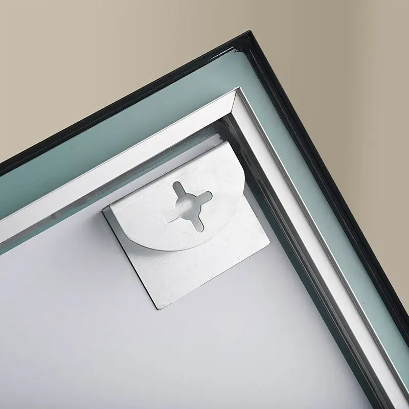 Miroir Rectangulaire 120X80 rétroéclairage Led et Anti-Buée Noir Mat, Châtelet 