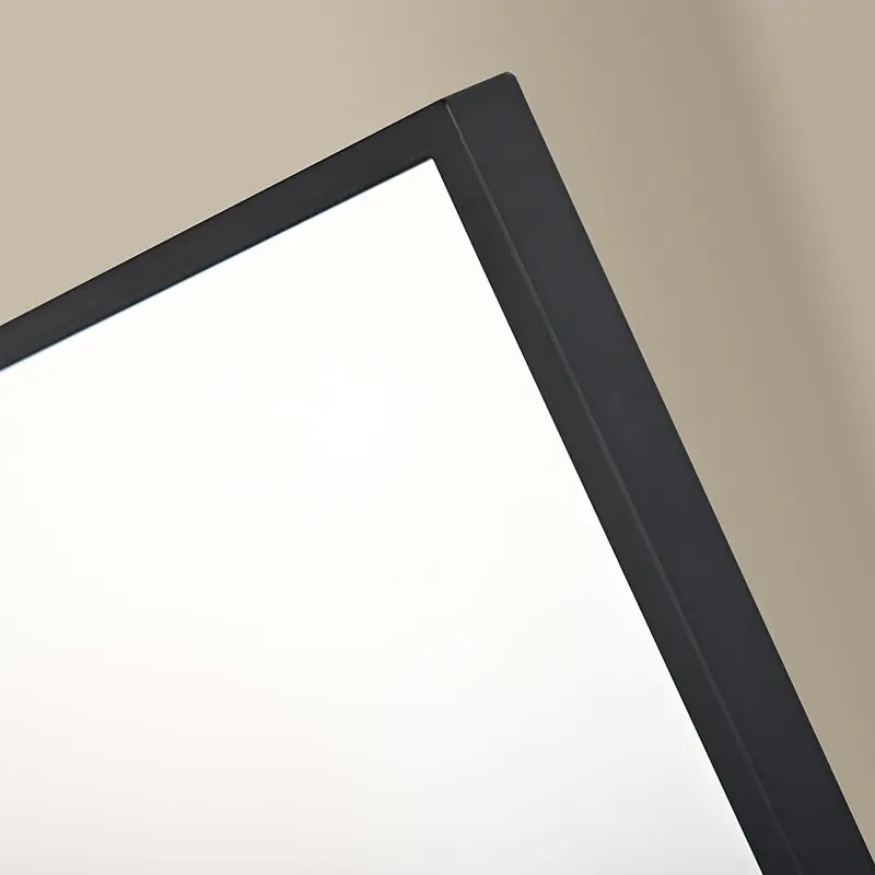 Miroir Rectangulaire100X80 rétroéclairage Led et Anti-Buée Noir Mat, Châtelet 