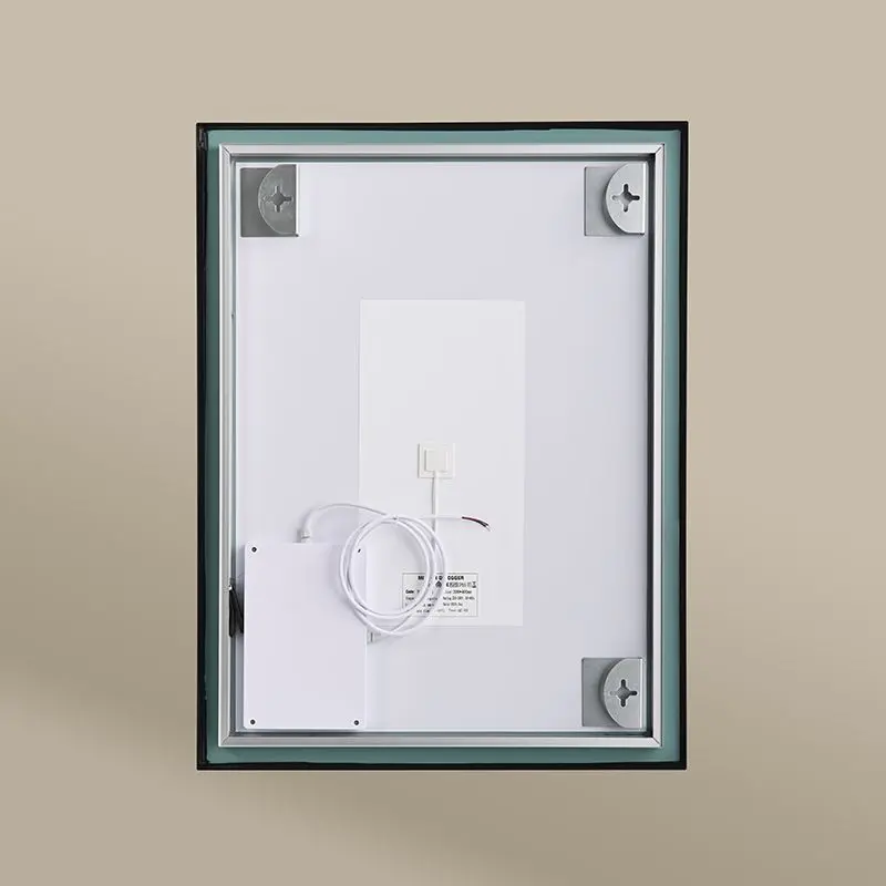 Miroir Rectangulaire 60X80 rétroéclairage Led et Anti-Buée, Chatelet, 2 couleurs