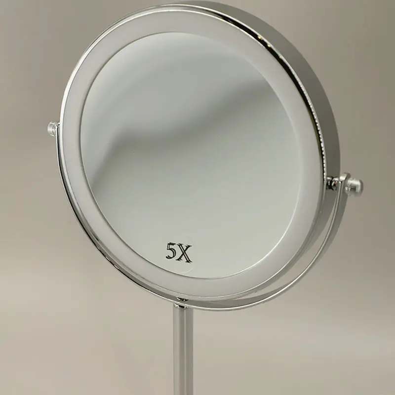 Miroir cosmétique grossissant  5X,  chrome, Elvire