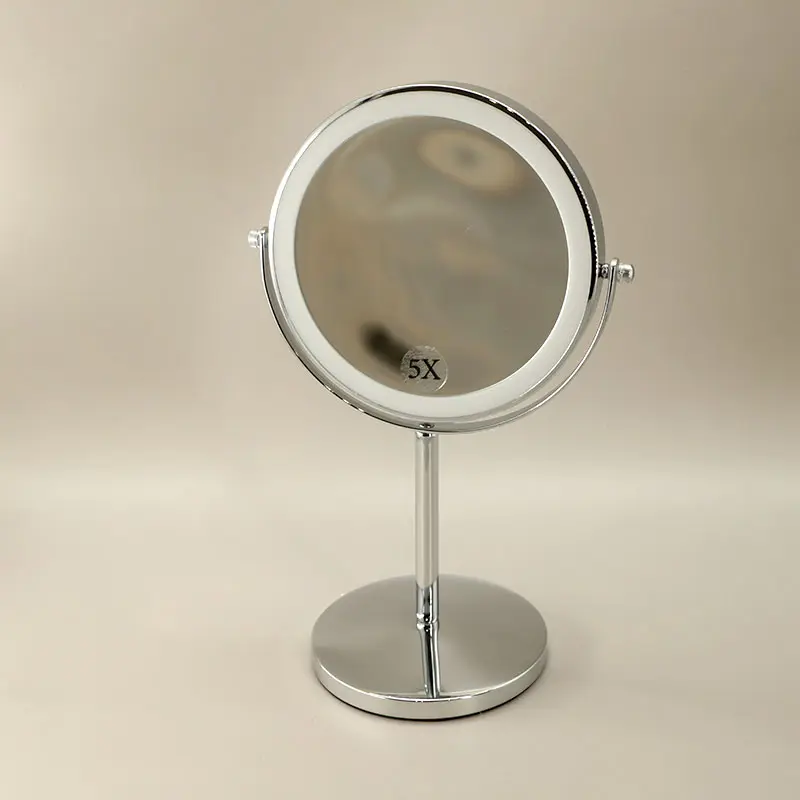 Miroir cosmétique grossissant  5X,  chrome, Elvire