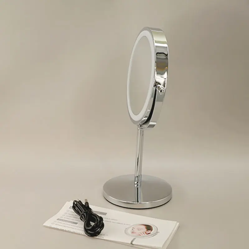 Miroir cosmétique grossissant  5X,  chrome, Elvire
