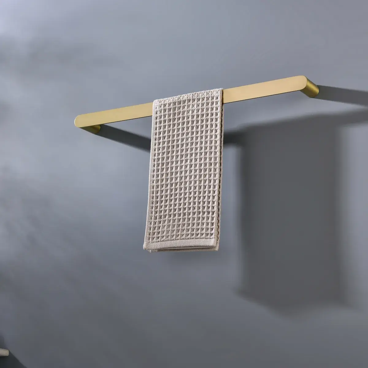 Porte Serviette 59cm Doré Brossé, Deauville  