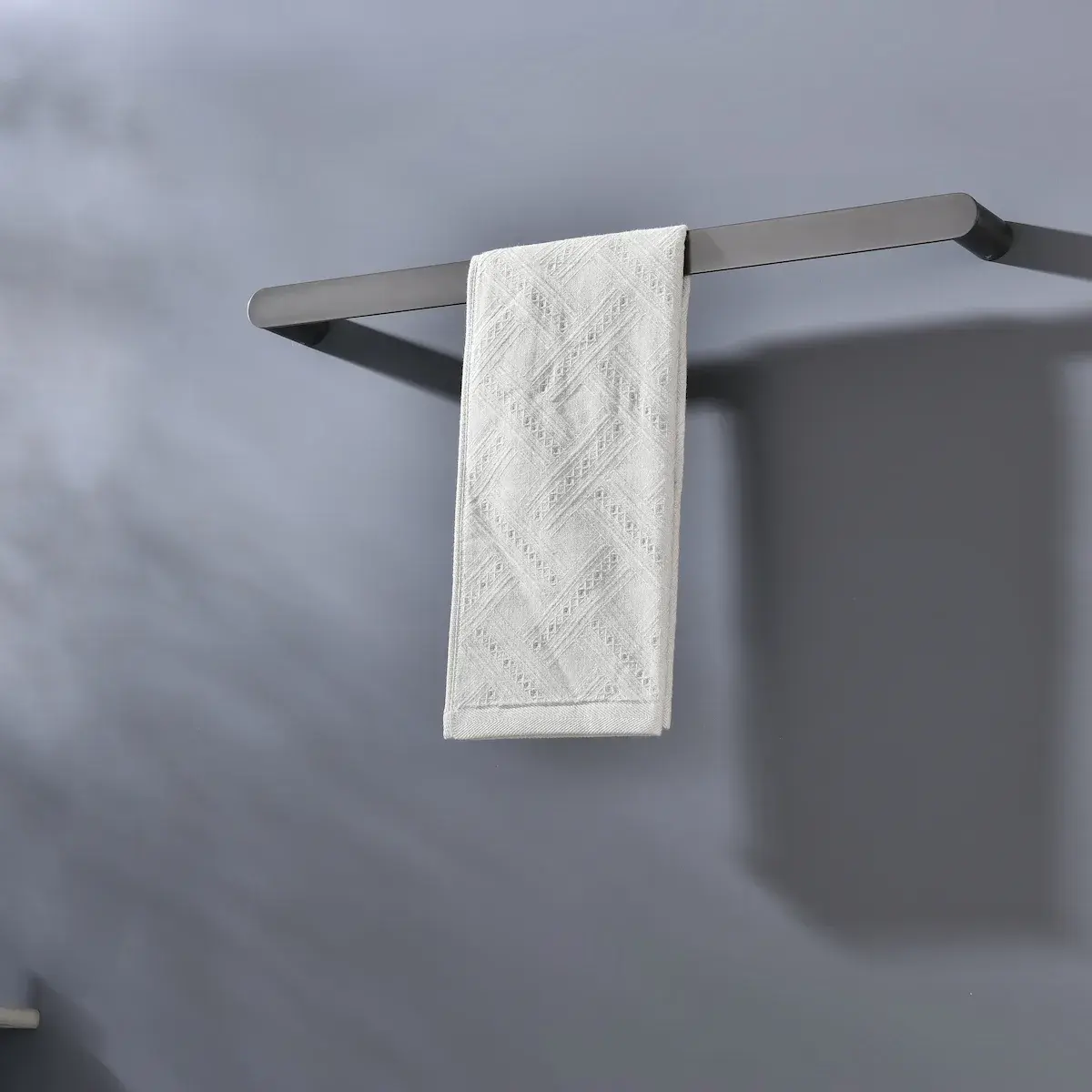 Porte Serviette 59cm Gun métal brossé, Deauville 