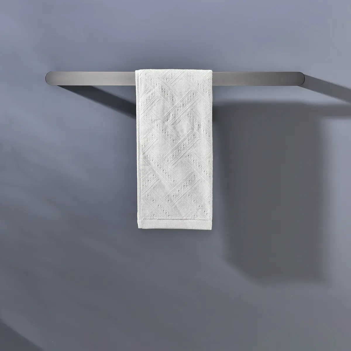 Porte Serviette 59cm Gun métal brossé, Deauville 