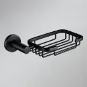 Porte savon métal mural noir mat, Roll