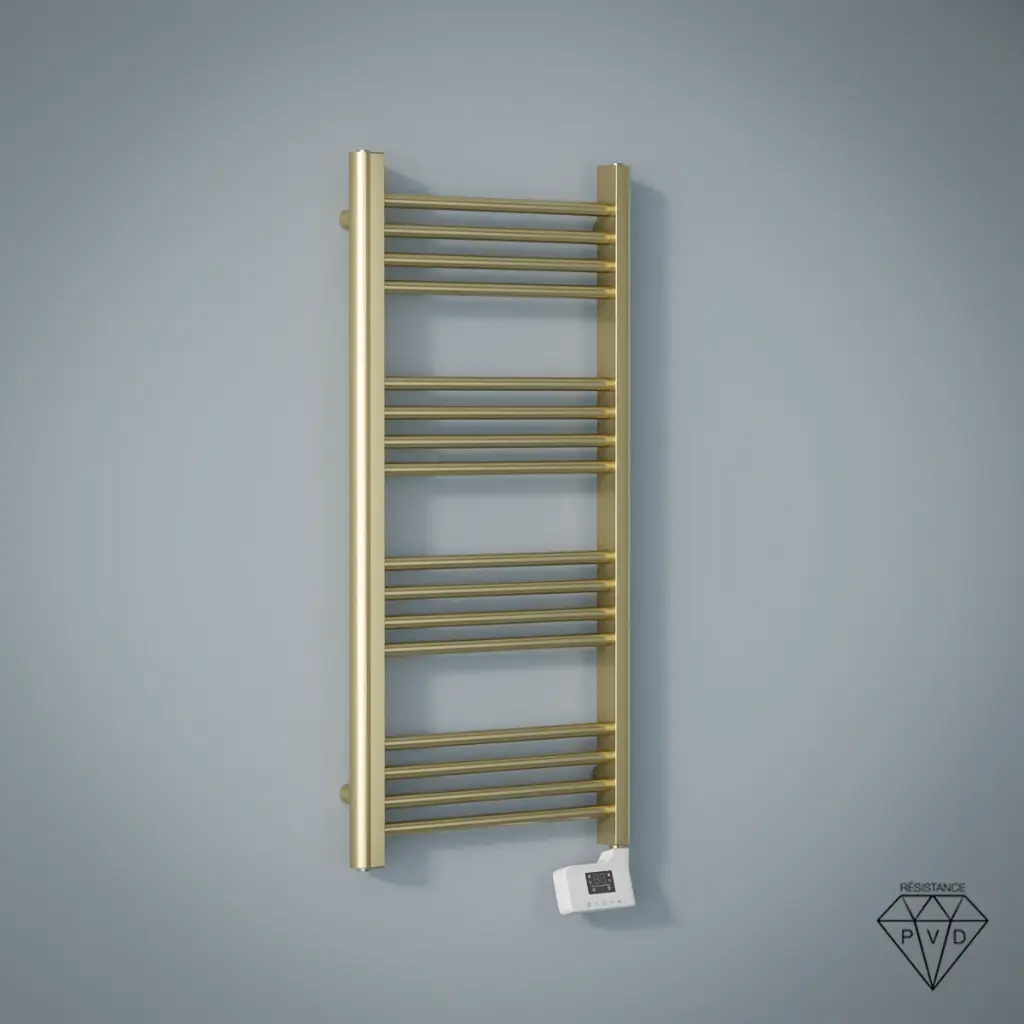 Sèche serviette électrique 400W 54X96X16 Doré brossé, Arrow