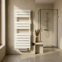 Sèche-Serviettes électrique avec soufflerie, 120x55 cm, 750W + 1000W, Blanc, Swag