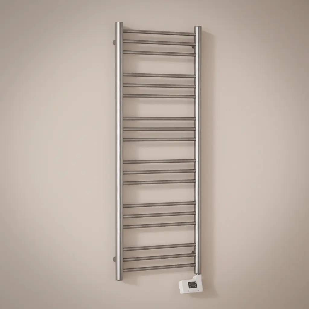 Sèche-Serviettes électrique, 120x50 cm, 500W, Inox brossé, Châtelet