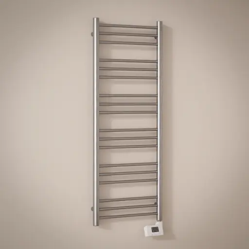 Sèche-Serviettes électrique, 120x50 cm, 500W, Inox brossé, Châtelet