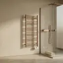 Sèche-Serviettes électrique, 120x50 cm, 500W, Doré Rose brossé, Châtelet