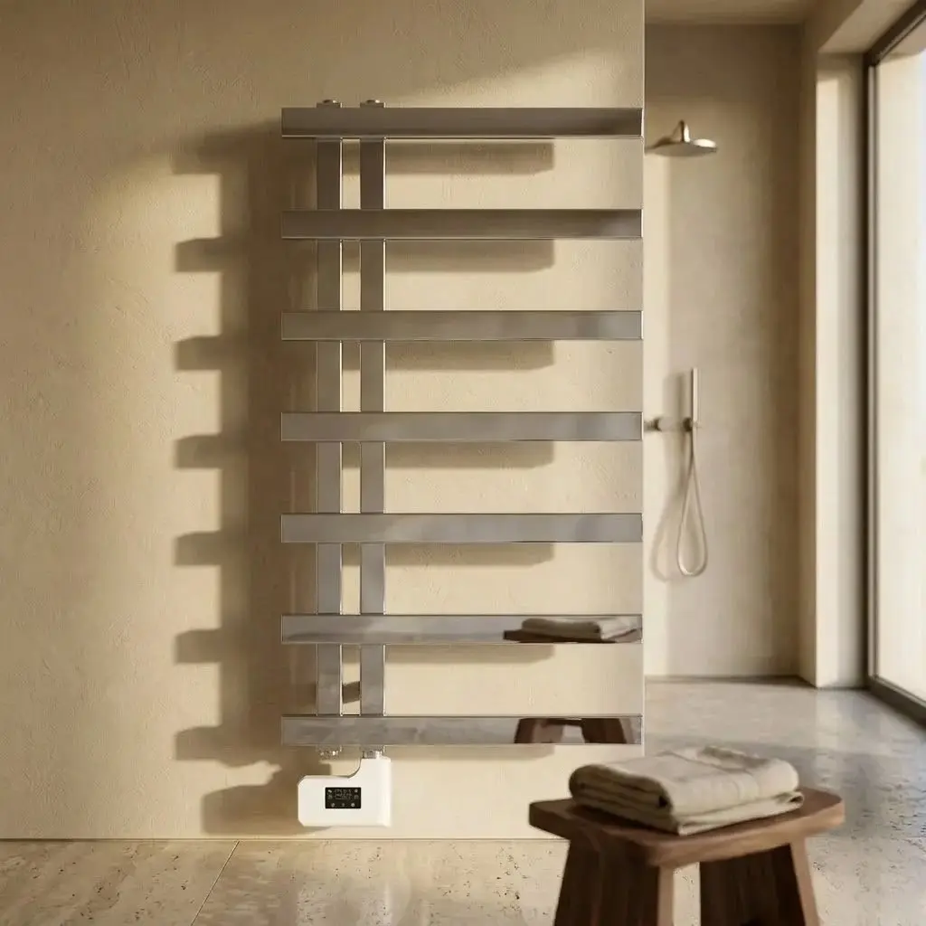 Sèche serviette électrique 400W 50X90 Inox Brossé, STAN