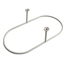 Barre ovale 120x60 cm, pour rideau, blanc mat