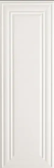 Carrelage mur moulures aspect boiserie, 30x90 cm, Blanc Mat 