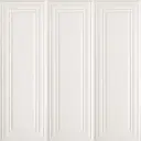 Carrelage mur moulures aspect boiserie, 30x90 cm, Blanc Mat 