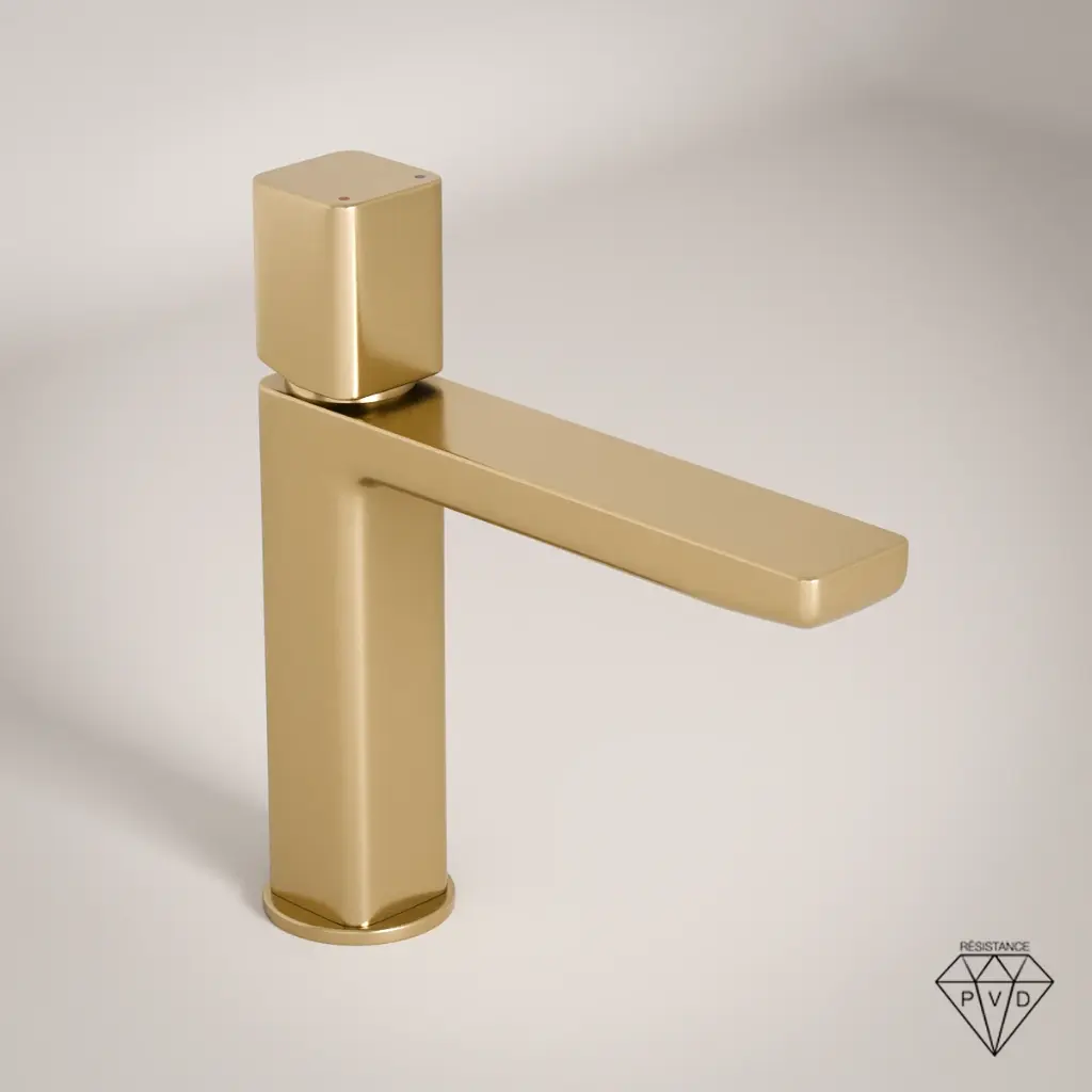 Deauville, Mitigeur Lavabo Doré Brossé